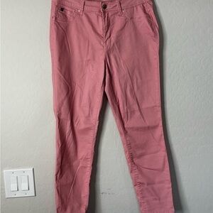 Curve Appeal Minimalist Jegging Women's 10 Pink Stretch Denim Skinny Jeans Pants